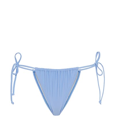 Hellblauer Bikiniunterteil mit seitlichen Schleifen zum Binden
